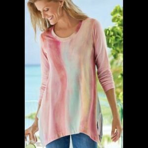 Soft surroundings pastel mix tunic sz PM